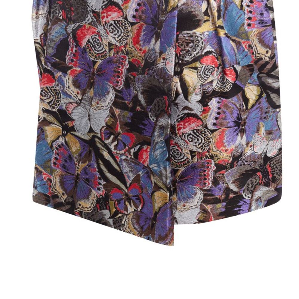 Valentino silk blend butterfly jacquard high waisted skirt - Picture 2 of 6